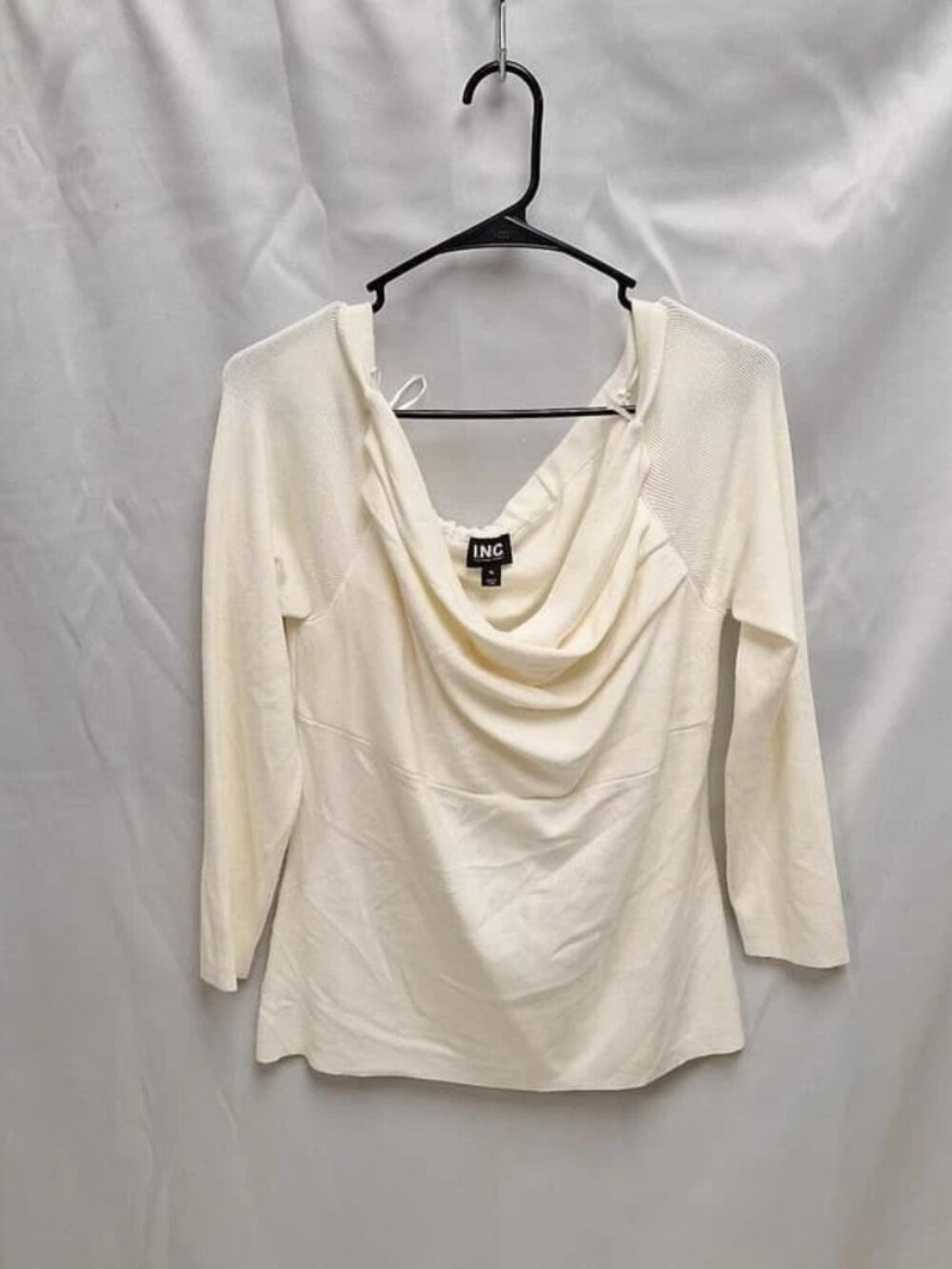 INC Women's Cream Top Size XL ORG $69.50 RackD22 NWT